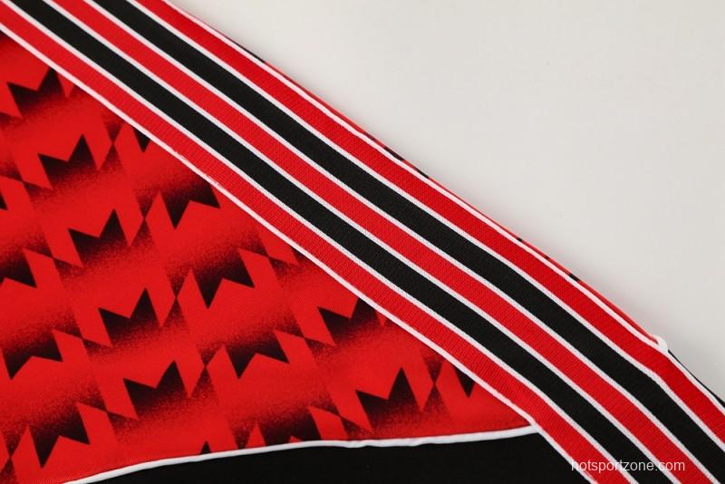 25/26 Manchester United Red/Black Full Zipper Jacket +Long Pants