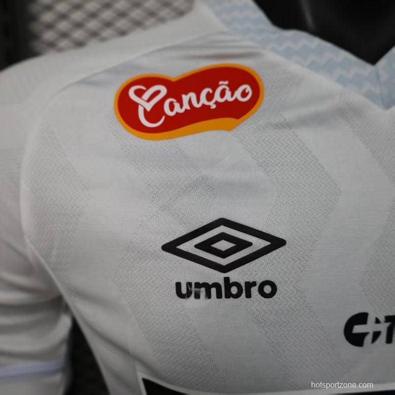 Player Version 25/26 Santos Home Jersey With Full Sponsors