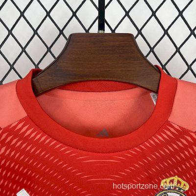 2025/26 Kids Real Madrid Orange Color Goalkeeper Red Jersey