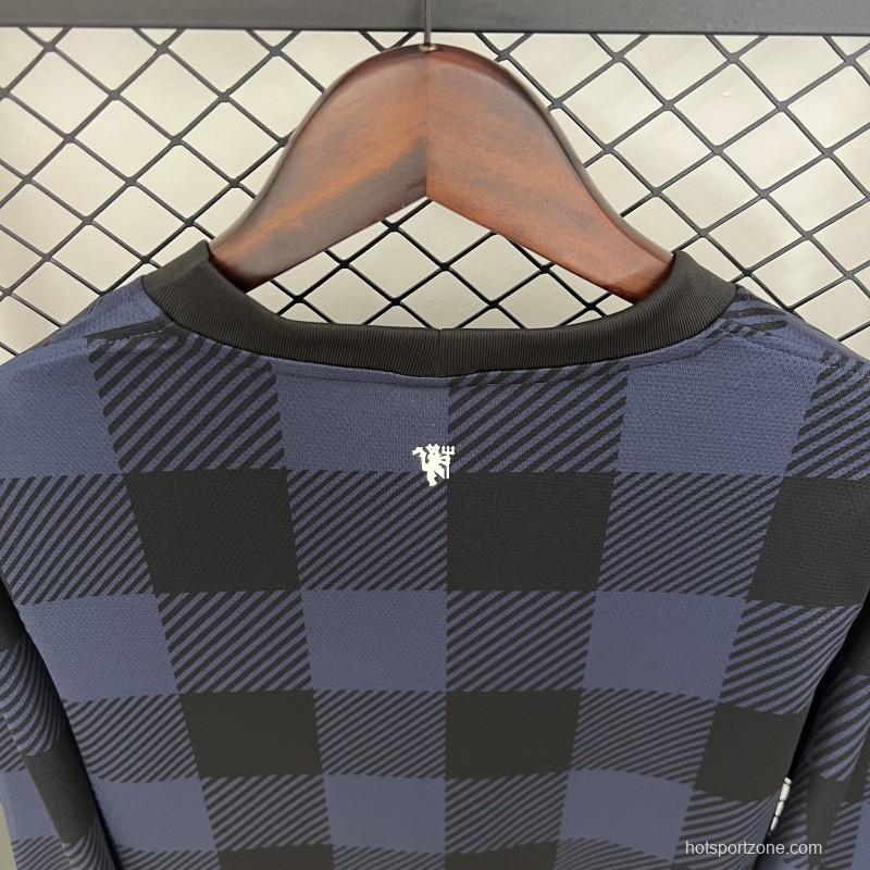 13/14 Retro Manchester United Long Sleeve Black Jersey