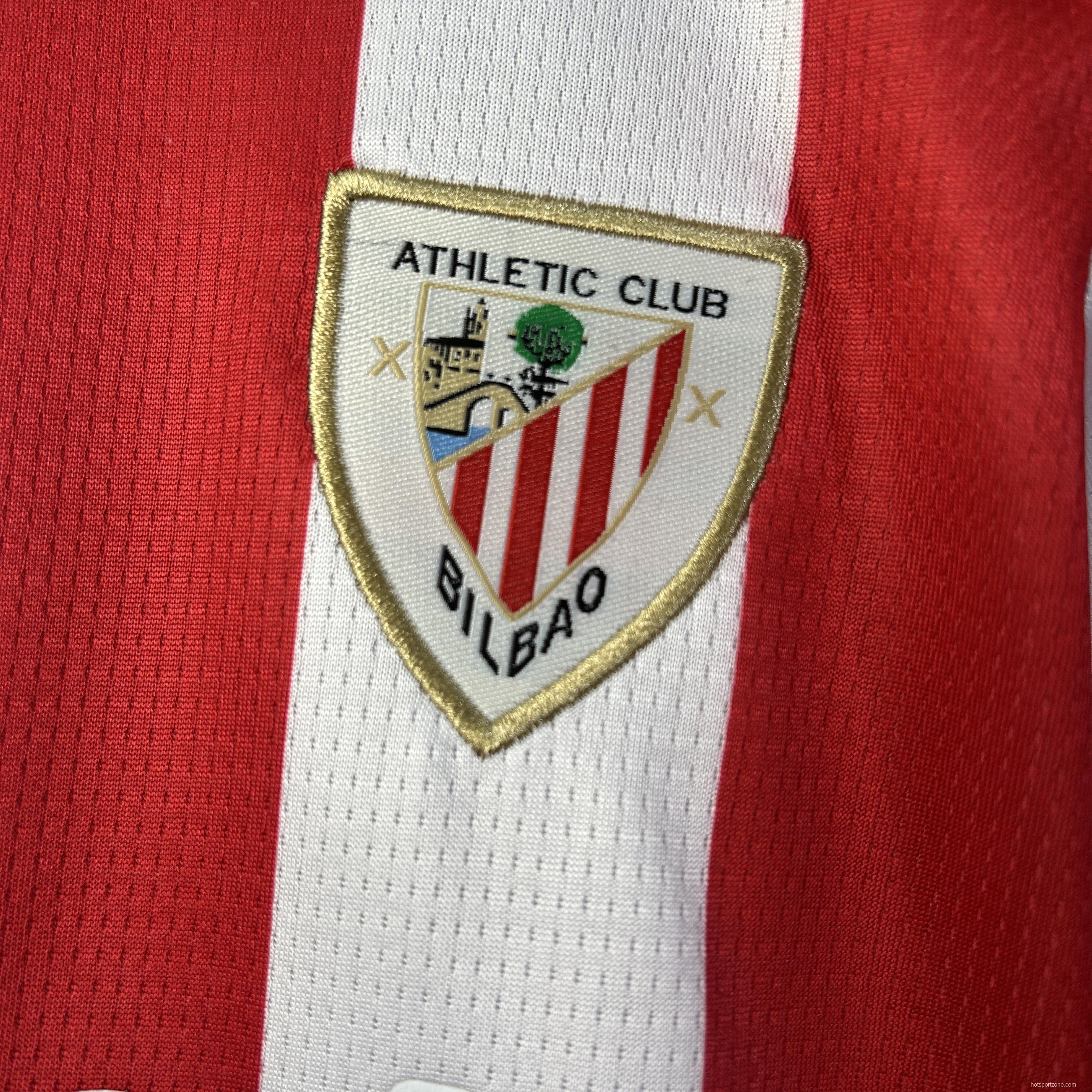 25/26 Kids Athletic Bilbao Home Size 16-28 Jersey