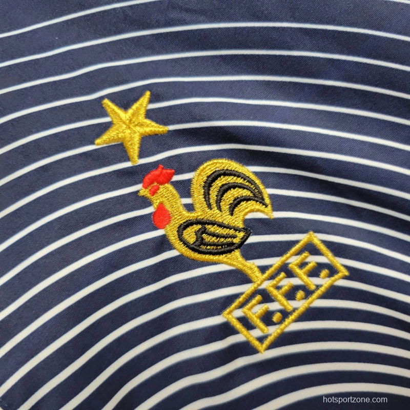 2025 France Jacket Blue/White Stripe Windbreaker