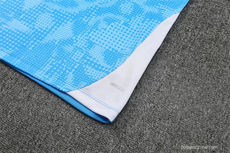 25/26 Manchester City Light Blue Camouflage Half Zipper Jacket+Long Pants