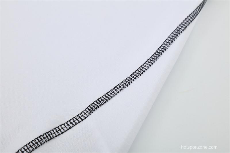 Retro 13/14 Real Madrid White Half Zipper Jacket+Long Pants