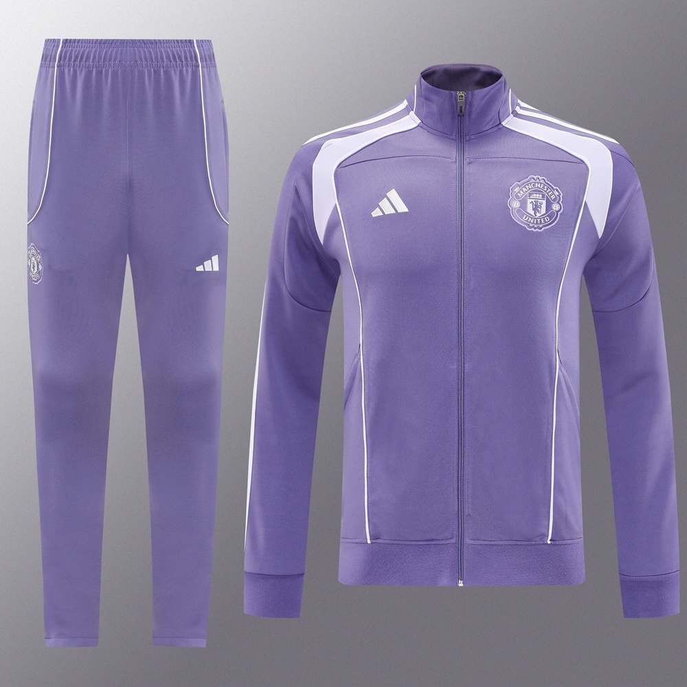 2025 Adidas Purple Full Zipper Jacket + Long Pants