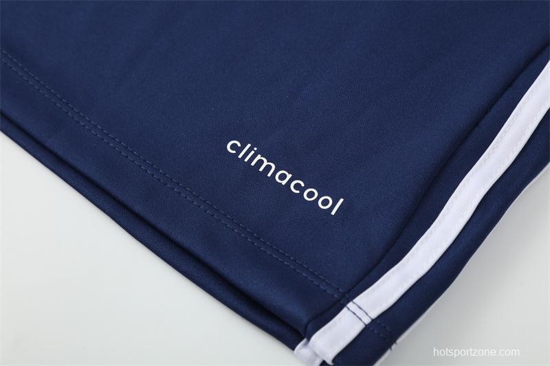 Retro 16/17 Real Madrid Royal Blue Half Zipper Jacket