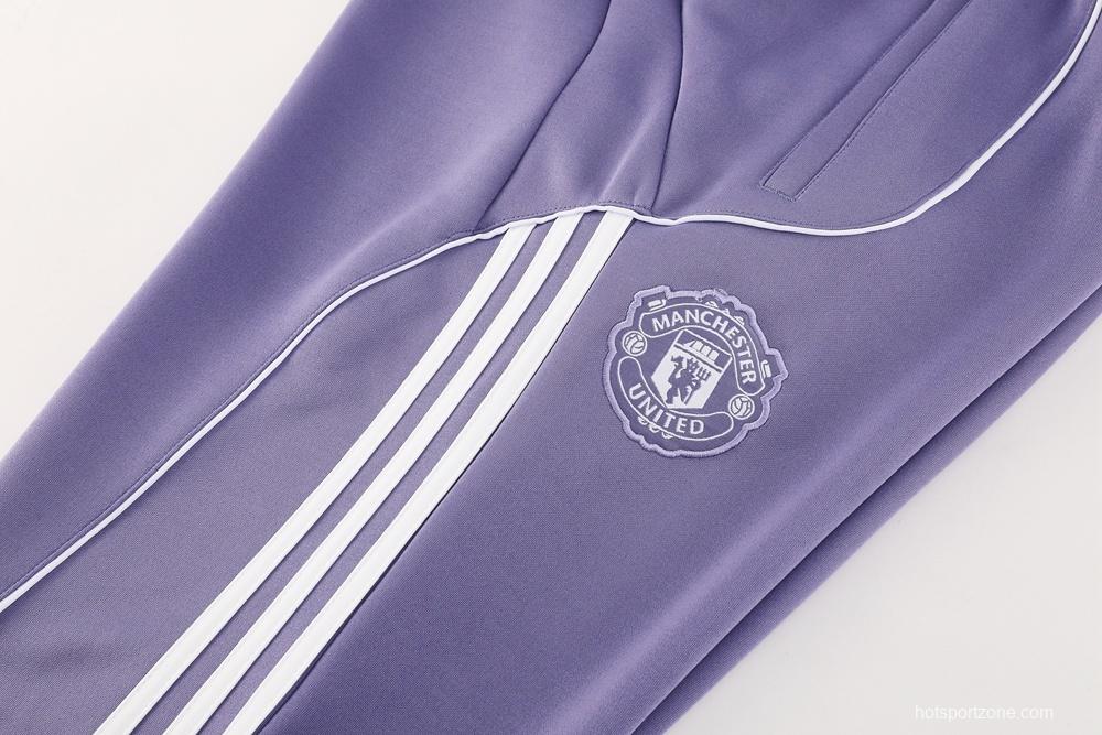 2025 Adidas Purple Full Zipper Jacket + Long Pants