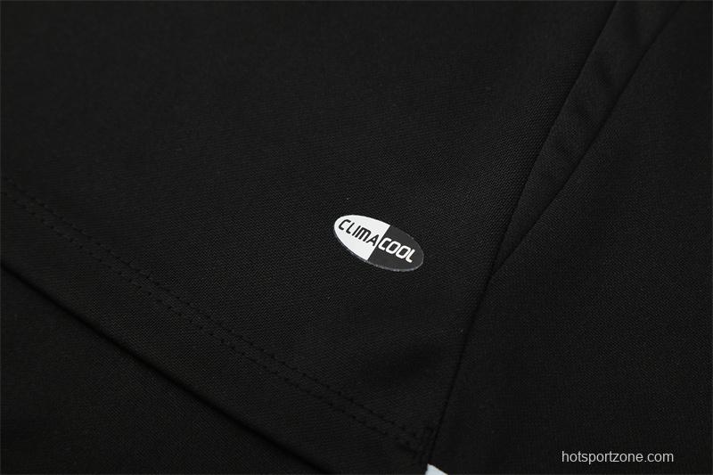 Retro 04/05 Real Madrid Black Half Zipper Jacket