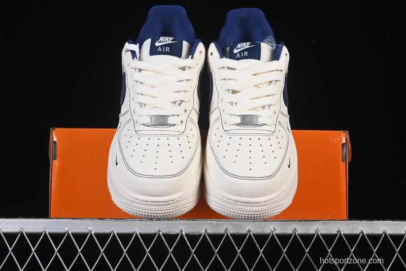 Nike Air Force 1 '07 Low LV Collaboration Print Light Blue Swoosh Casual Sneakers - MZ9588-817