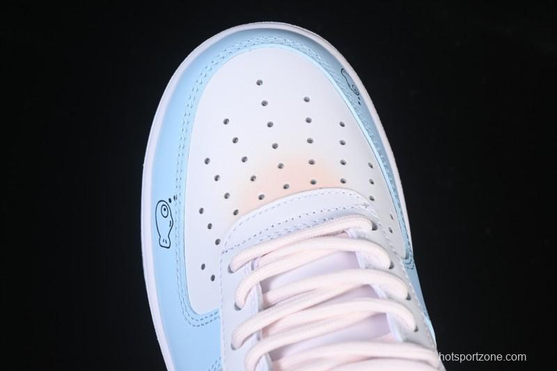 Nike Air Force 1 '07 Low Casual Sneakers with Custom Design - ZH0316-107