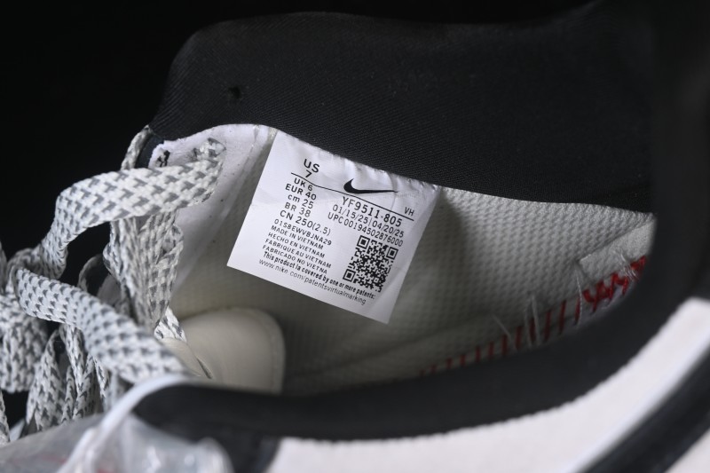 Nike Air Force 1'07 Low Casual Sneakers in White Black Gray - YF9511-805