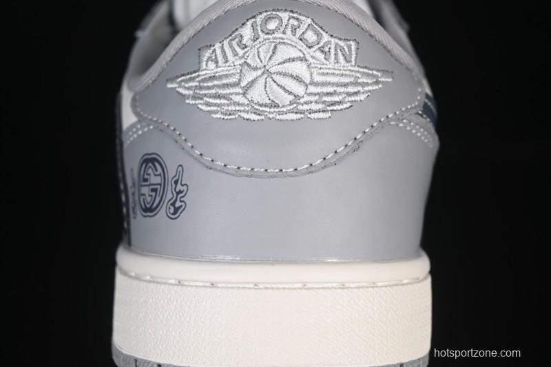 Nike Travis Scott x Fragment Design x Air Jordan 1 Low OG SP AJ1 Low-Top Casual Sneakers - LD2025-023