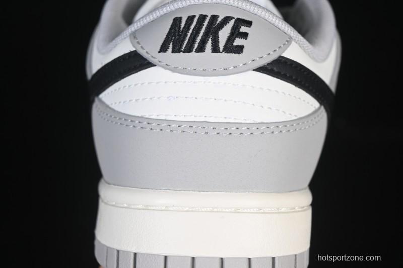 Nike SB Dunk Low White Black Grey Low-Top Casual Skate Shoes - IB3079-101