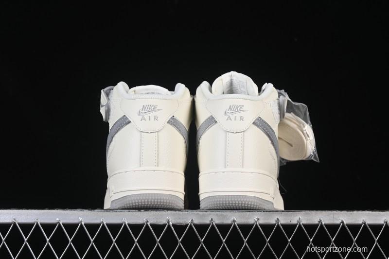 Nike Air Force 1 Mid Light Gray Two-Tone Sole All-Star Starry Sky Mid-Top Casual Skate Shoes - XL0236-232