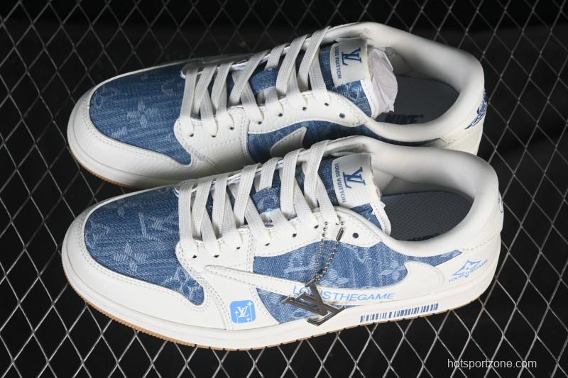 Nike Travis Scott x Fragment Design x Air Jordan 1 Low OG SP AJ1 Low Top Casual Sneakers - SC0601-053