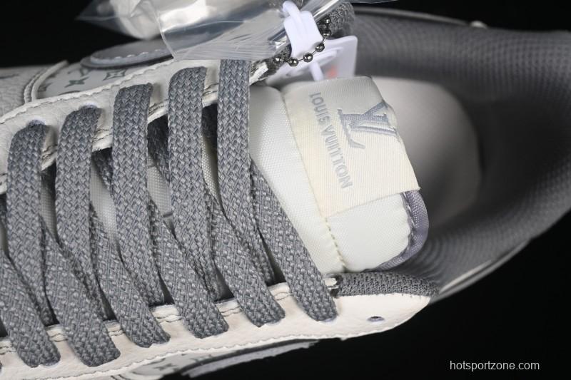 Nike Air Force 1 '07 Low LV Collaboration Printed Beige Swoosh Casual Low-Top Sneakers - HH7518-079