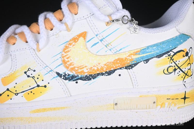 Nike Air Force 1 '07 Low Leo Hand-Painted Doodle Zodiac Series Low-Top Casual Sneakers - 723-822