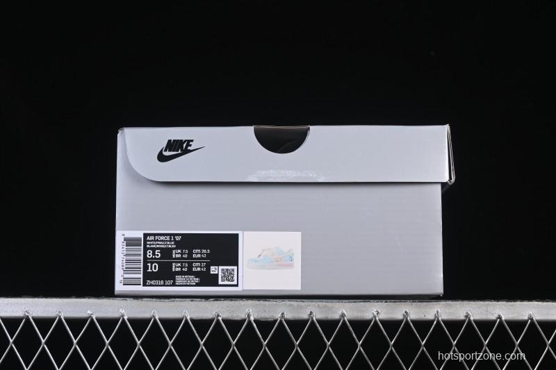 Nike Air Force 1 '07 Low Casual Sneakers with Custom Design - ZH0316-107