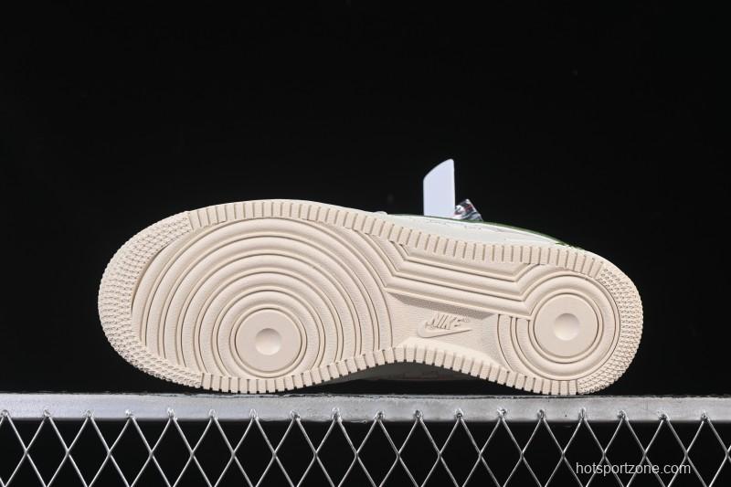 Nike Air Force 1 '07 Low Gucci Collaboration White Brown Green Casual Sneakers - YF9511-804