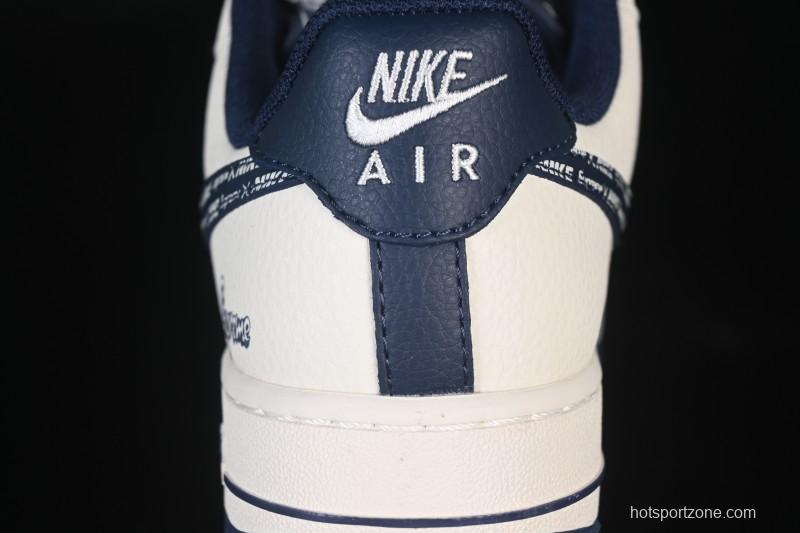 Nike Air Force 1'07 Low Collaboration Beige Camouflage Red Blue Hook Casual Skate Shoes - XD2588-609