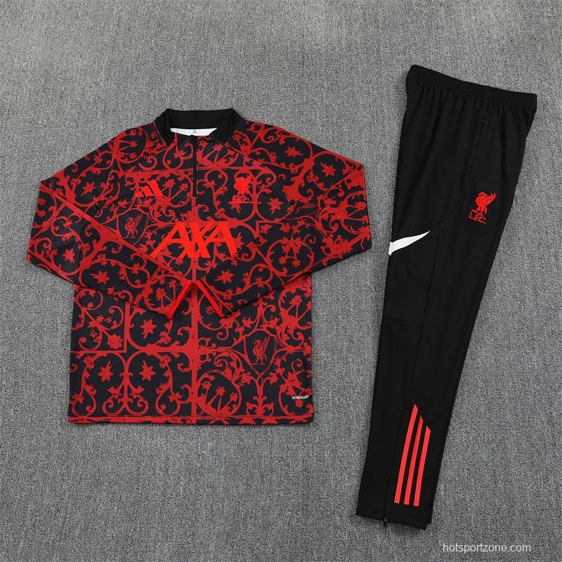 25/26 Liverpool Red Camouflage Half Zipper Jacket+Long Pants