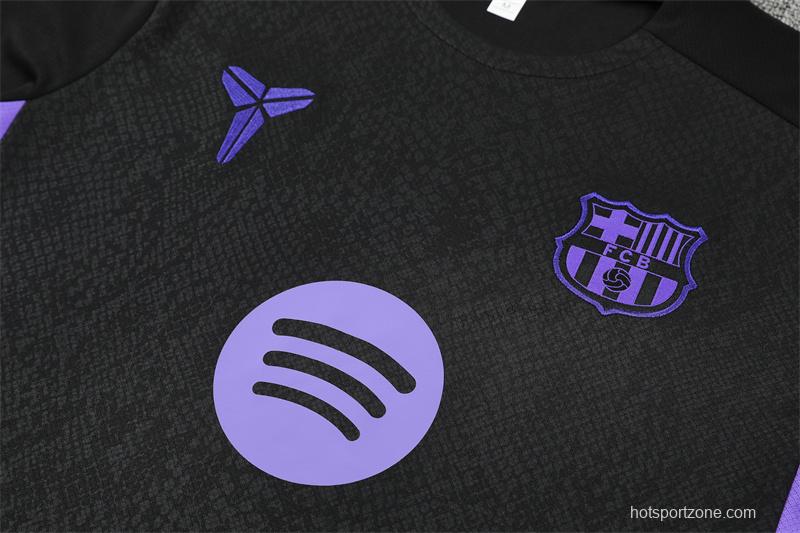 25/26 Barcelona Black Joint Edition with XS Short Sleeve+Soccer Shorts