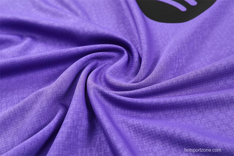 25/26 Barcelona Purple Joint Edition with XS Short Sleeve+Soccer Shorts