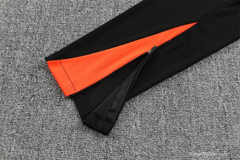 Player Version 25/26 Brazil Black Half Zipper Jacket+Long Pants