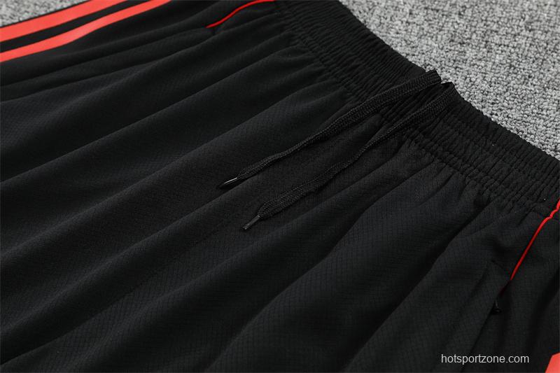 25/26 Manchester United Red Black Camouflage Short Sleeve Jersey+Shorts with XS