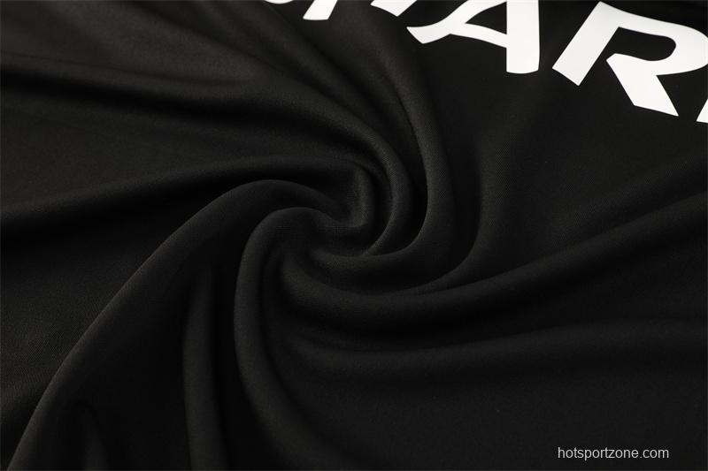 Retro 98/99 Manchester United Black Half Zipper Jacket