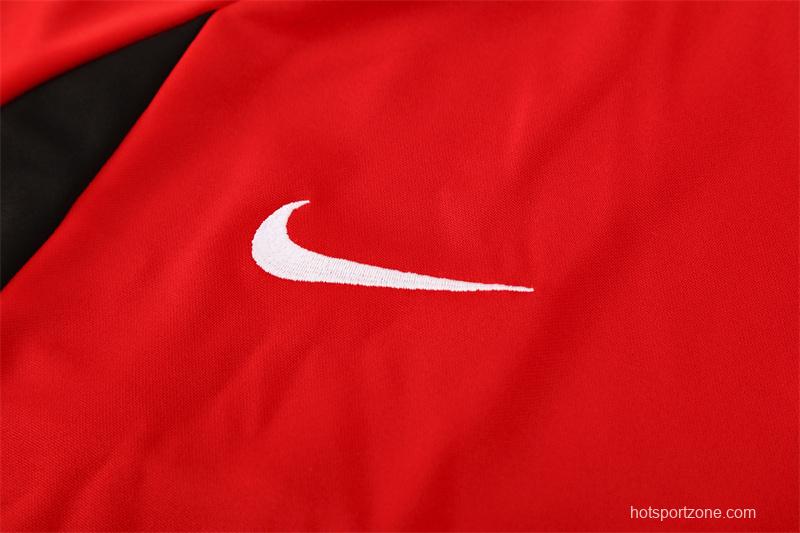 Retro 02/03 Manchester United Red Half Zipper Jacket