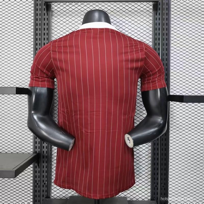 Player Version 25/26 Ajax Wine Adidas Original Casual Jersey