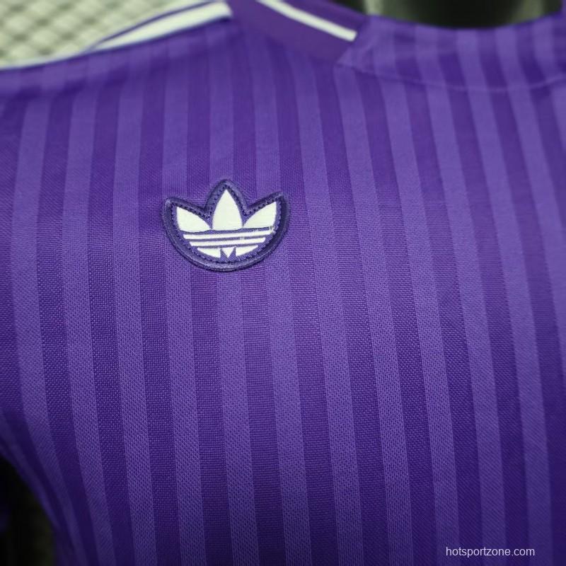 Player Version 25/26 Real Madrid Purple Adidas Original Casual Jersey