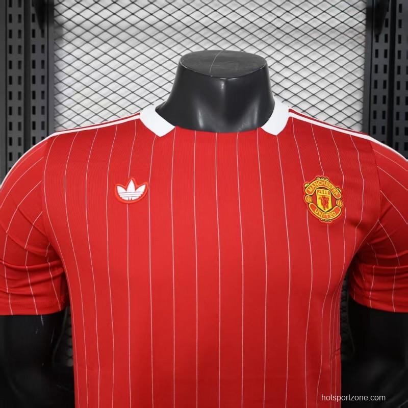 Player Version 25/26 Manchester United Red Adidas Original Casual Jersey