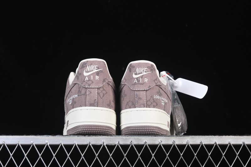Nike Air Force 1 '07 Low Canvas Sneakers with Louis Vuitton Collaboration Design - YF9511-821