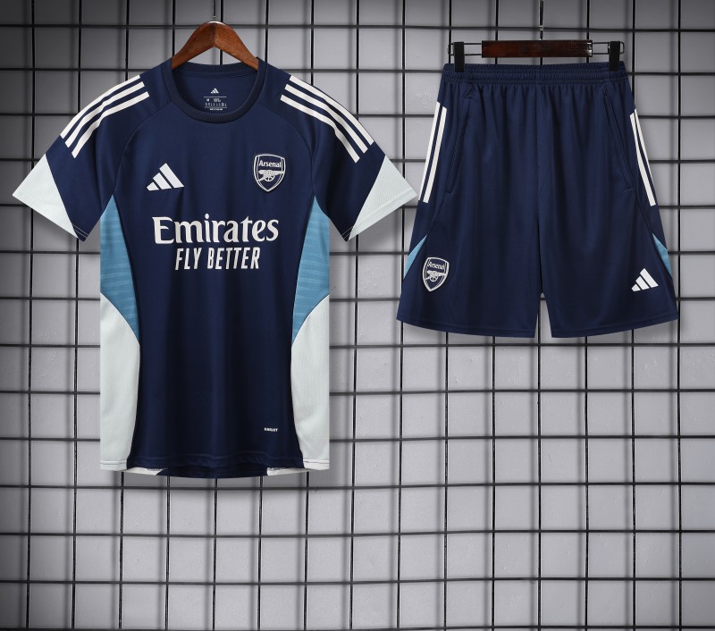 25/26 Real Madrid Navy Short Sleeve Jersey+Shorts
