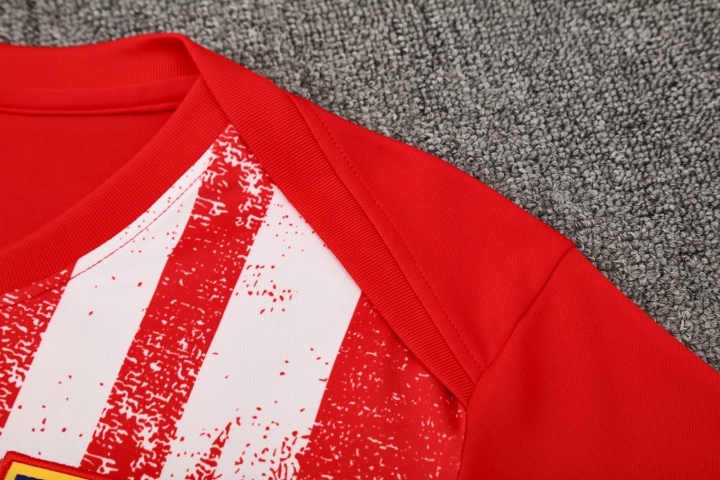 25/26 Atletico Madrid Red/White Stripe Short Sleeve+Shorts