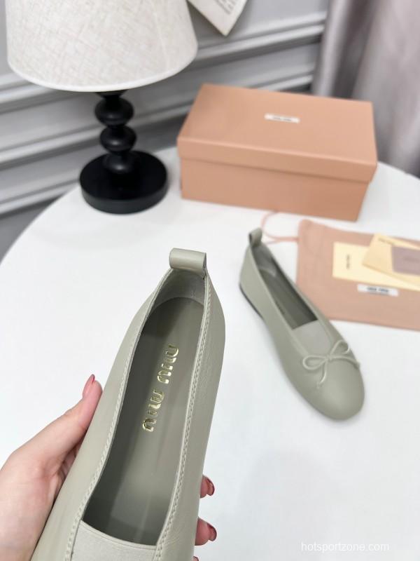 Miu Miu Ballet Flats Bow Mary Jane Shoes - LY00260