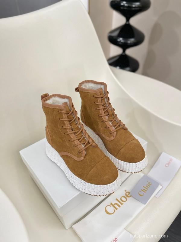 Chloe 2025 SS New Snow Boots with Lightweight Rubber Sole - LY00350