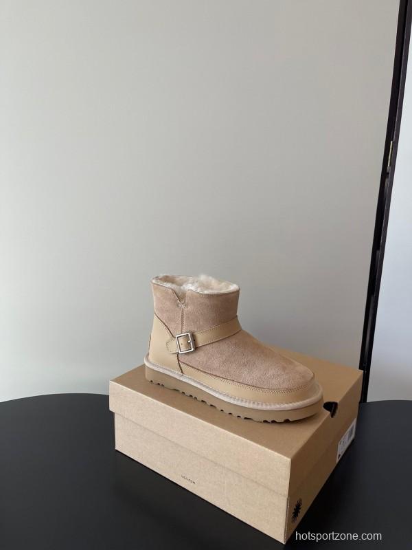 UGG 4512 Latest Buckle Flat Sole Premium Wool Anti-Slip Snow Boots - AS00290