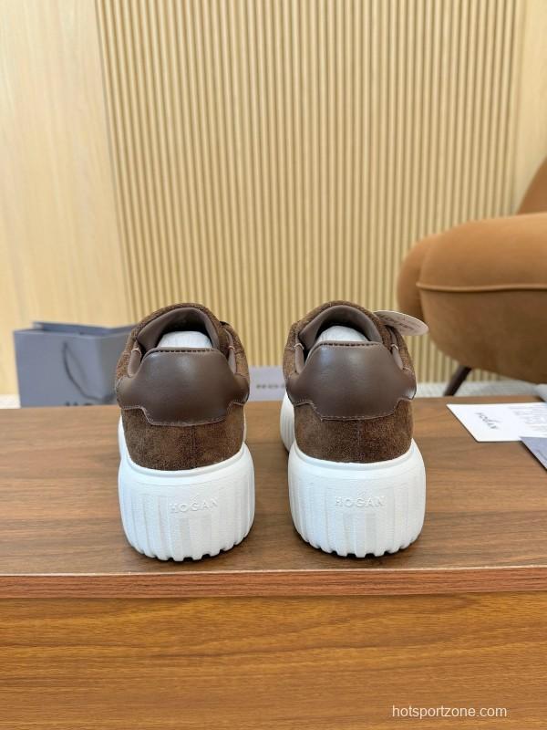 Hogan H-STRIPES Series Couple Thick Sole Biscuit Shoes Airship Shoes Casual Sneakers - AS00310