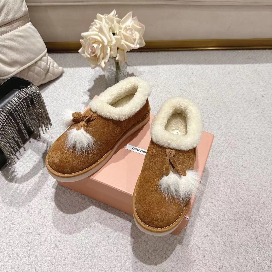 MIU MIU Miu Miu 2025 SS Korean Style Popular Small Potato Snow Boots Upgraded Version - LY00290