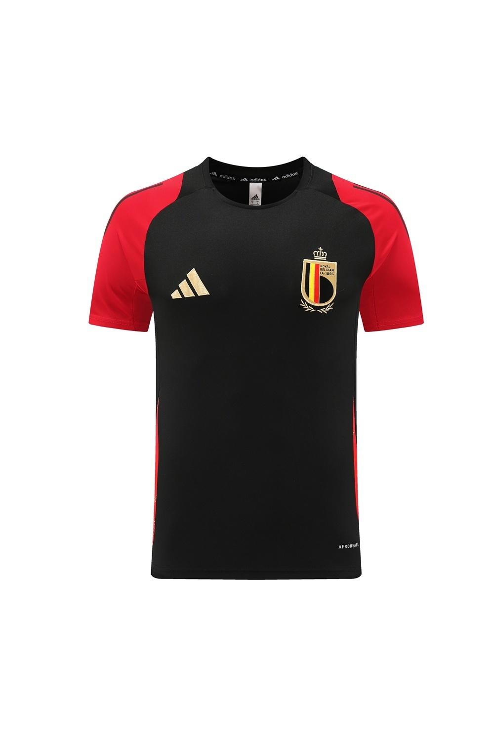 2025 Belgium Black Short Sleeve+Soccer Shorts
