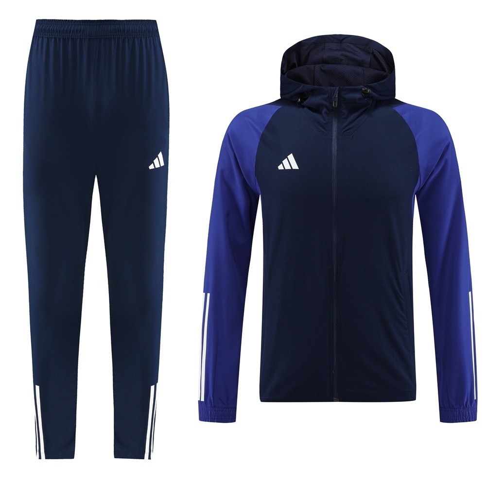 2025 Adidas Royal Blue Half Zipper Jacket+Long Pants S-2XL