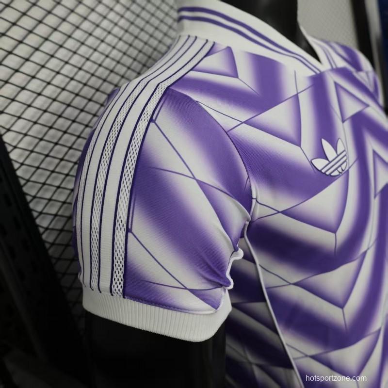 25/26 Player Version  Real Madrid Third Purple with Chevron Gradient Pattern Jersey