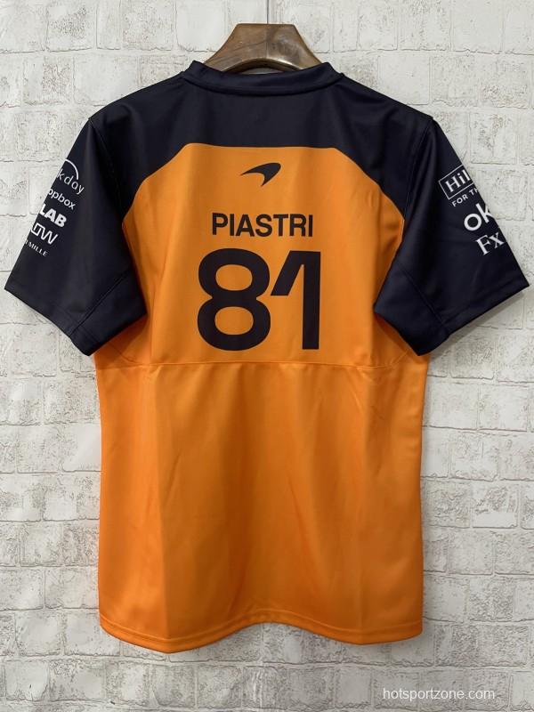 2026 F1 McLaren Racing Papaya Orange with Black Raglan Sleeves Jersey