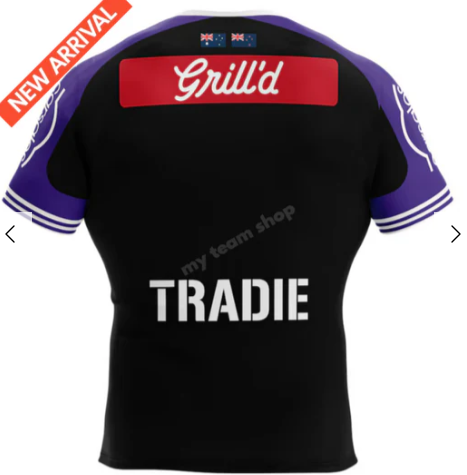 25/26 Melbourne Storm Purple with Black Checkered Chevrons Jersey