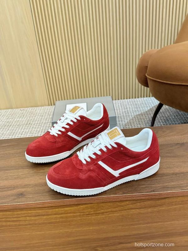 Tom Ford 2025 SS Casual Sneakers with Classic Color Blocking and Imported Leather Insole - AS00350