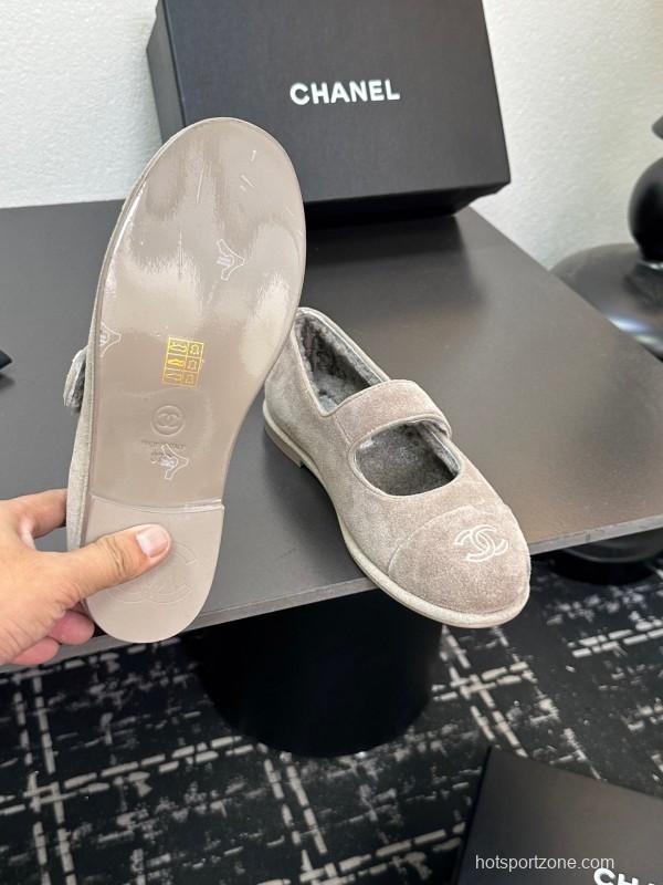 Chanel 2025/SS French Mary Jane Fur Shoes - AW25-MJ01