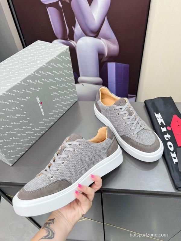 Kiton Tie-Down Old Money Style Casual Men's Shoes - KFY00320